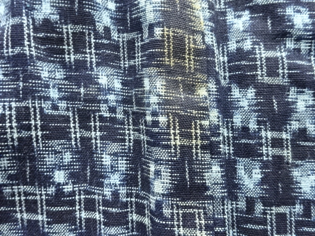  アンティーク　木綿本場久留米絣　抽象模様着物